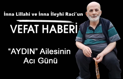 Aydın Ailesinin Acı Günü.
