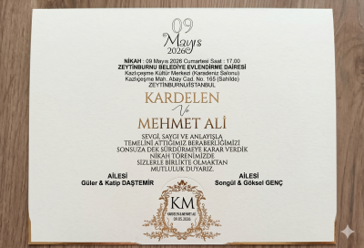 Kardelen ve Mehmet Ali Dünya Evine Giriyor