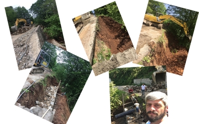 Sürmene Yokuşbaşı Mahalle Yolu Güvenli Hale Getiriliyor..